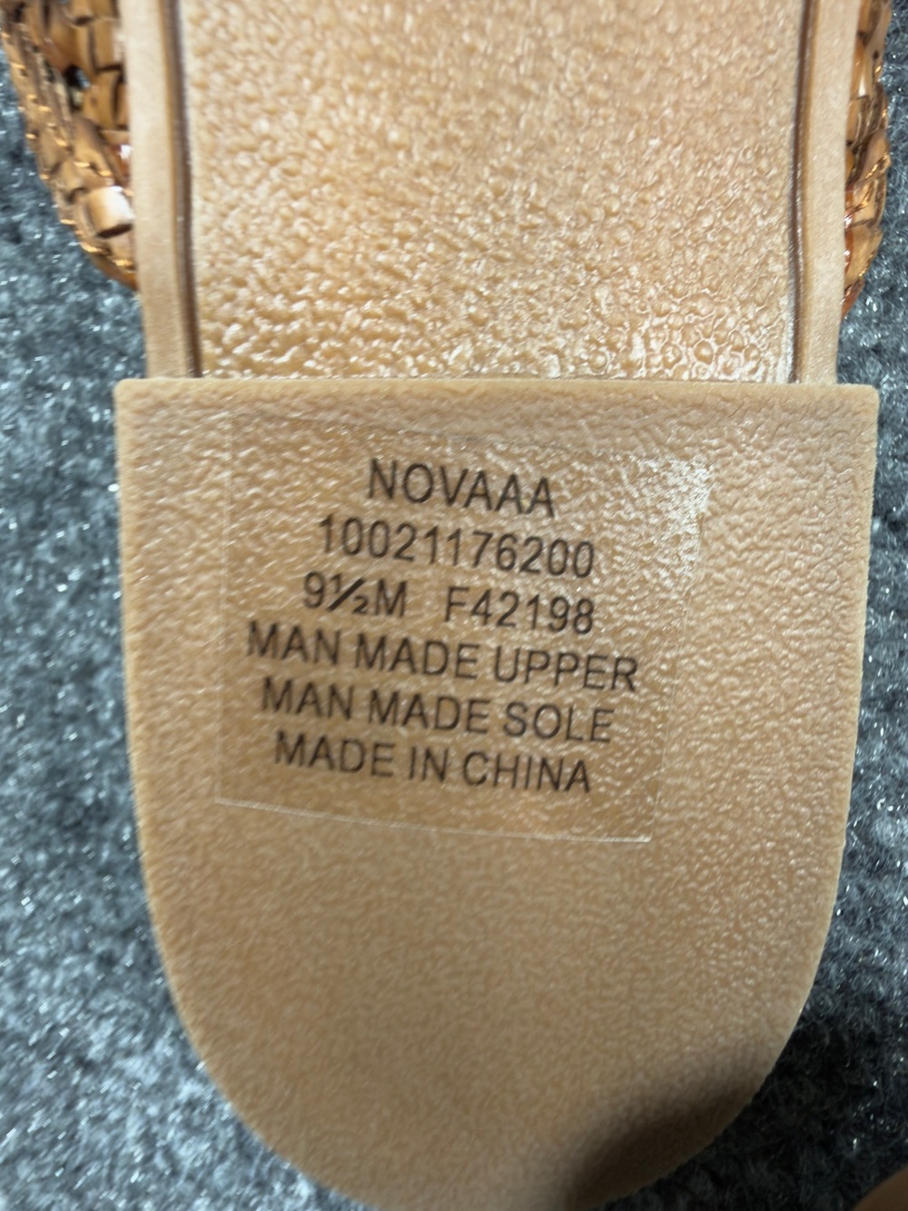 NWT Style & Co Woven Mule Flats Pointed Toe Slip-On Cognac Tan Size 9.5 - Picture 7 of 9